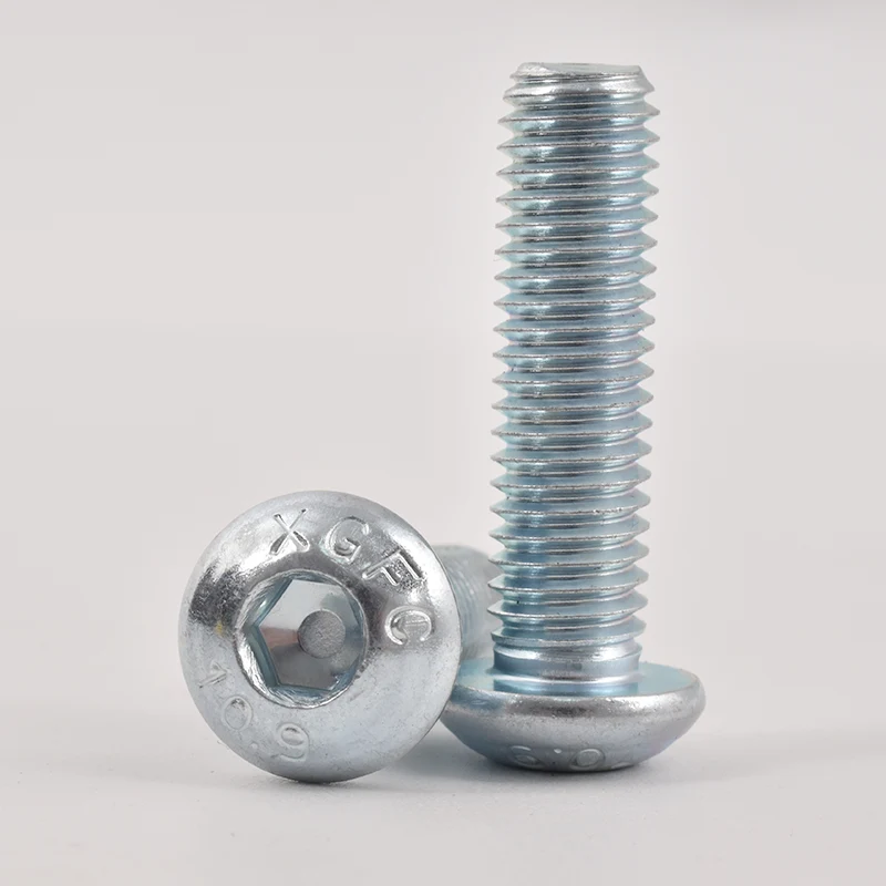 Parafusos de botão de soquete hexadecimal galvanizado