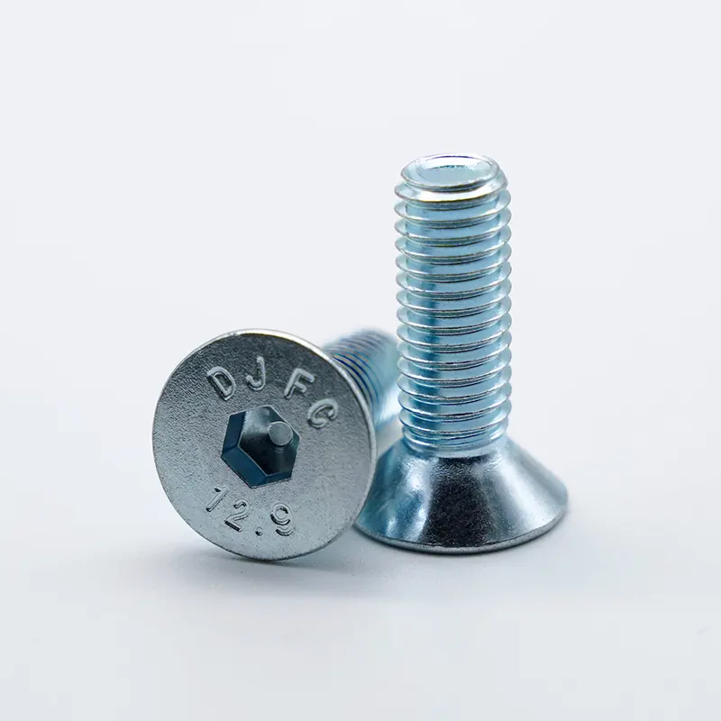 Grade 12.9 Galvanized HEX Socket Bourtersunk Caphe Cap parafusos